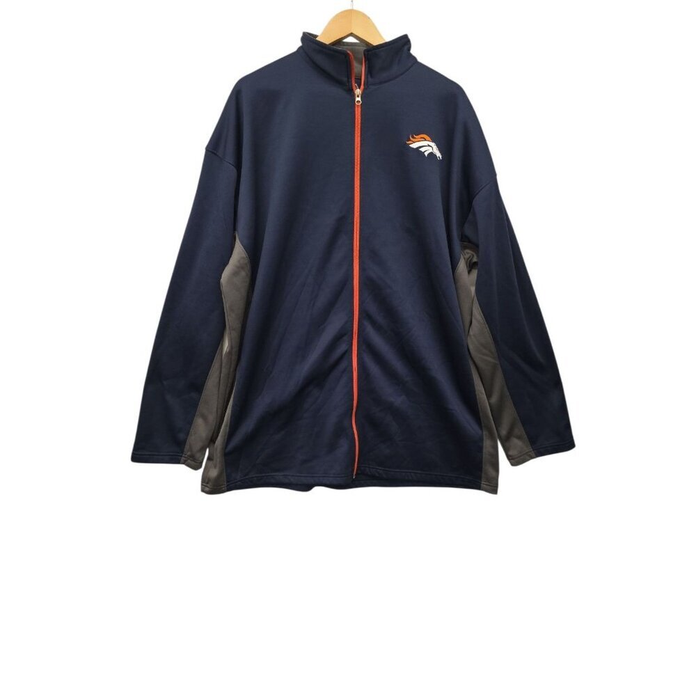 NFL Denver Broncos Majestic Zip Up Sweatshirt Men's Size 3XL